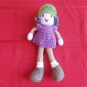 Crochet Knitted Cute Happy Doll
